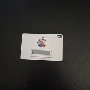 Apple White and Black Gift Card Back